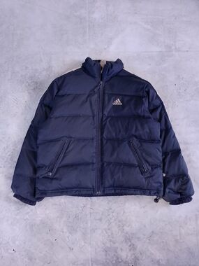 Vintage Adidas Navy Blue Puffer Jacket